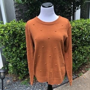 Vintage Orange Knit Crewneck Sweater